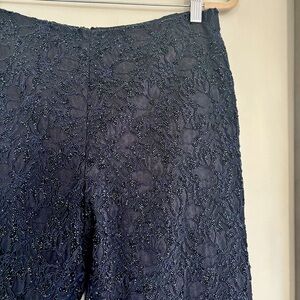 CARMEN MARC VALVO sequin / embroidered evening slacks - 10